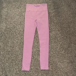 Athleta Pink Ribbed Leggings